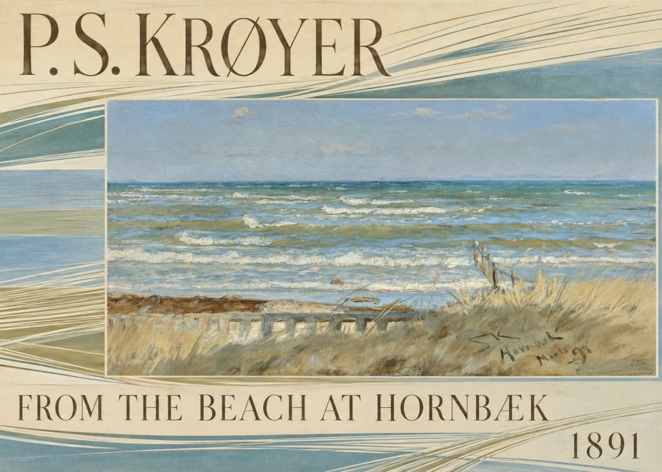 P.S. Krøyer From the Beach at Hornbæk · 1891 No6 - Póster