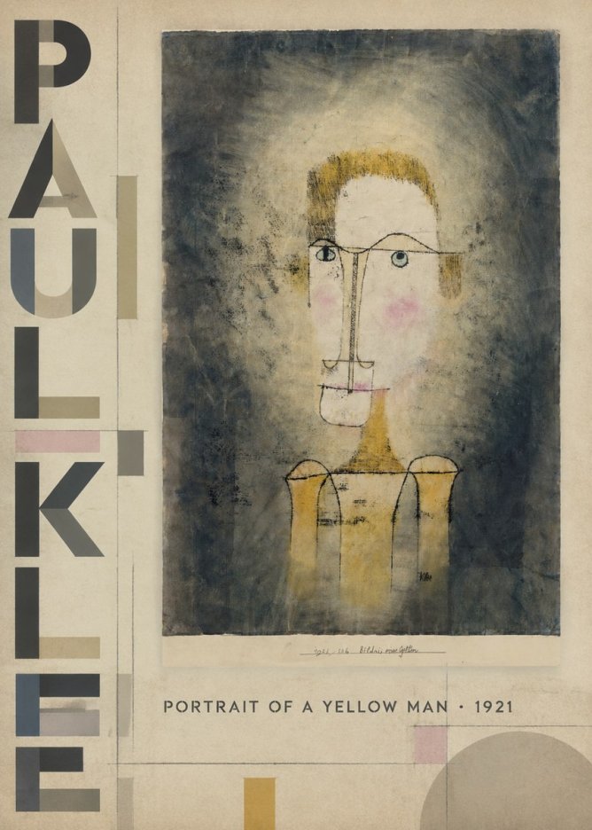 Paul Klee Portrait of a Yellow Man No5 - Póster