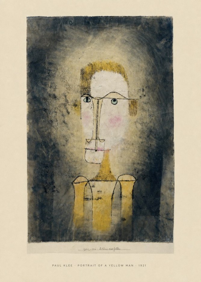 Paul Klee Portrait of a Yellow Man No6 - Póster