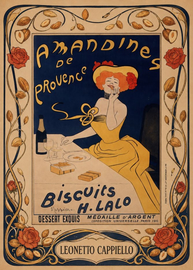 Leonetto Cappiello Amandines De Provence Biscuits H. Lalo I No5 - Póster