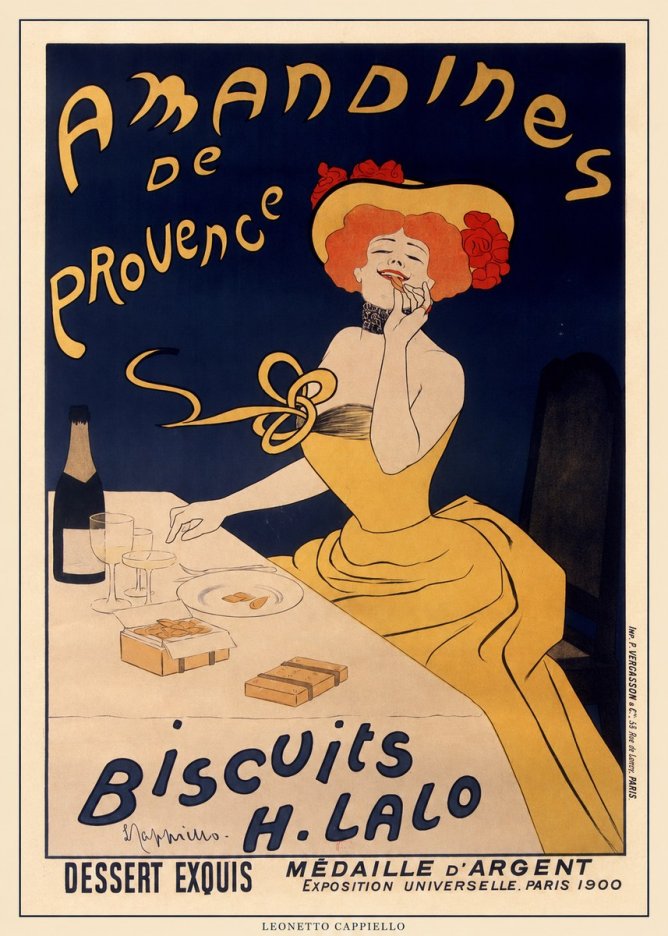 Leonetto Cappiello Amandines De Provence Biscuits H. Lalo I No6 - Póster
