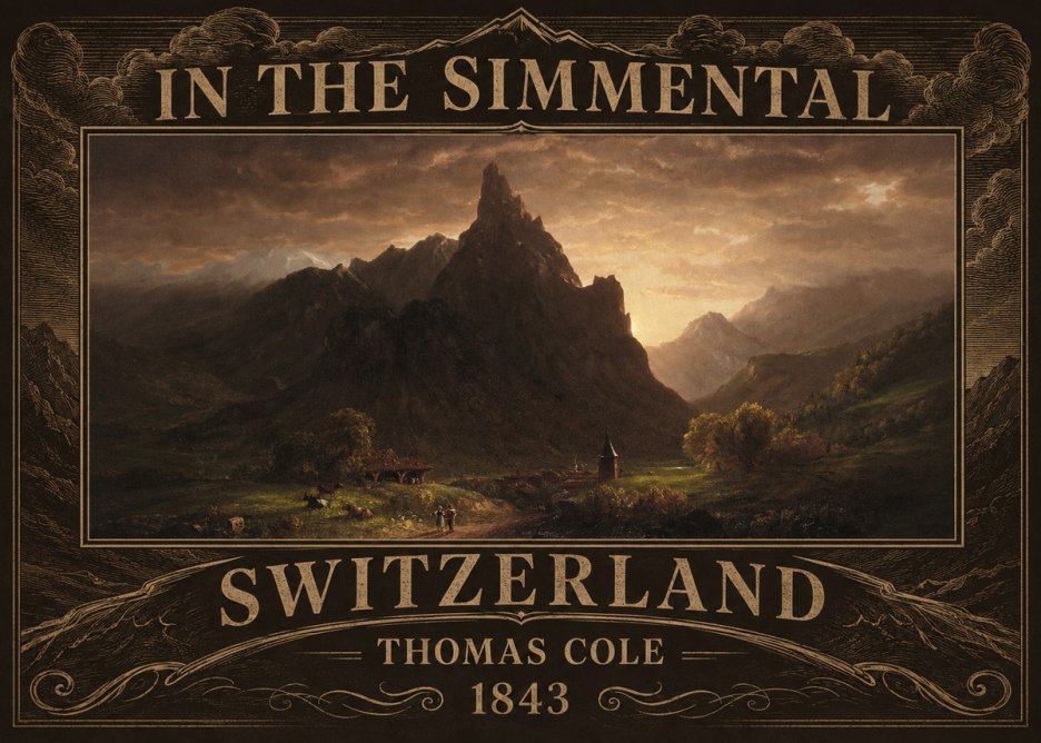 Thomas Cole In the Simmental, Switzerland No5 - Póster