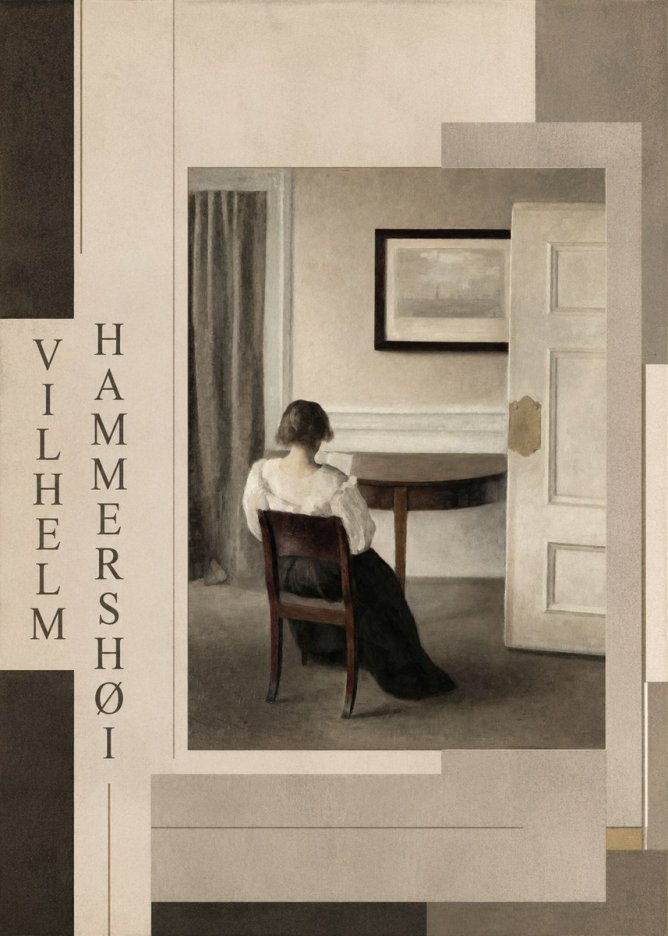 Vilhelm Hammershøi Interior with a Woman, Strandgade 30 No4 - Póster