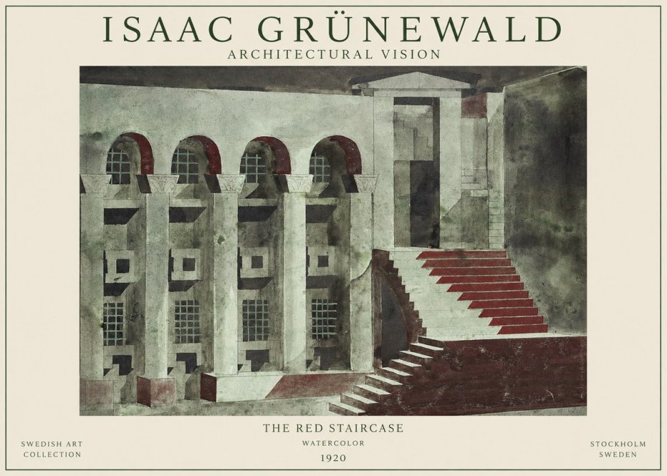Isaac Grünewald The Steps of Silence No2 - Póster