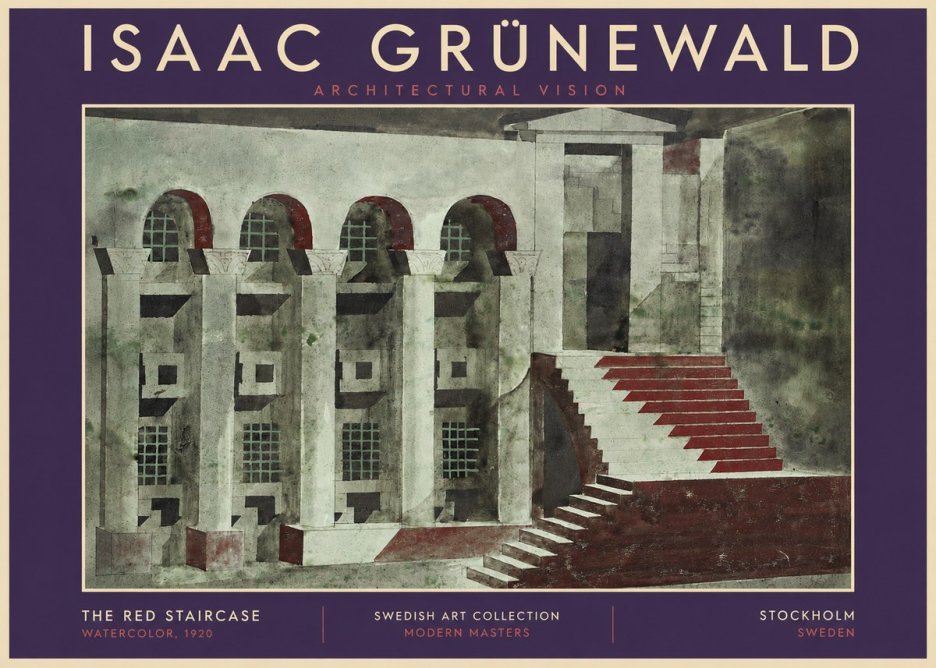 Isaac Grünewald The Steps of Silence No5 - Póster