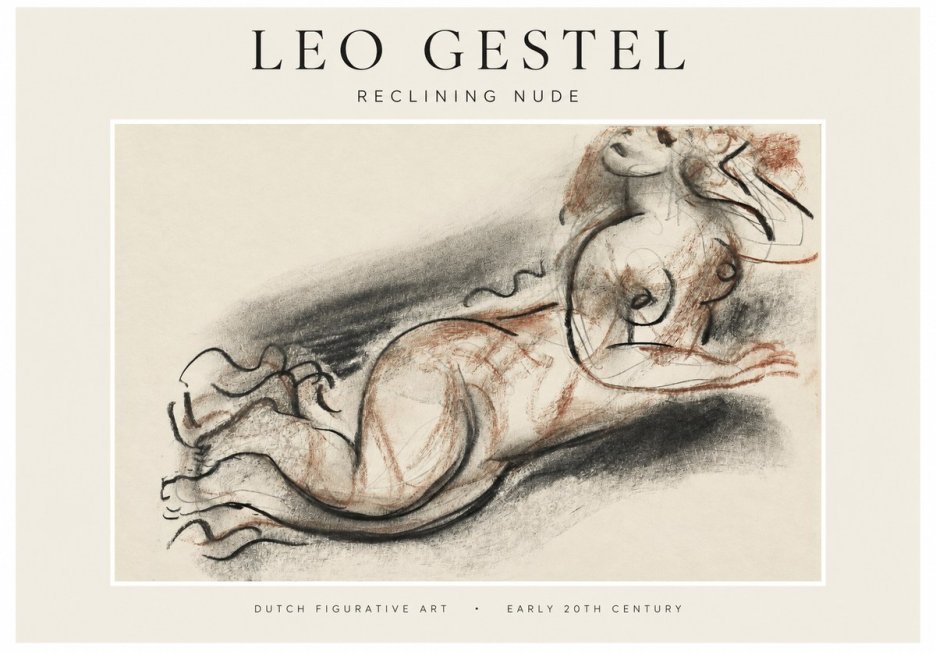 Leo Gestel Reclining Nude No1 - Póster