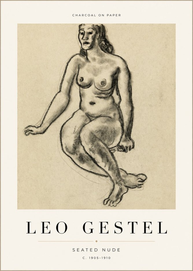 Leo Gestel Seated Nude No1 - Póster