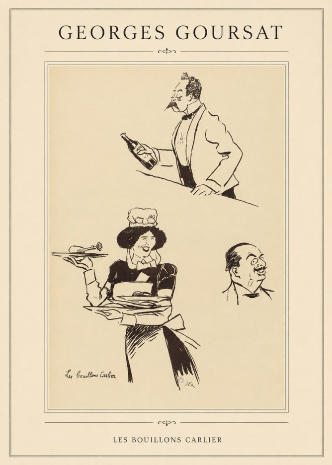 Georges Goursat Les Bouillons Carlier I No1 - Póster