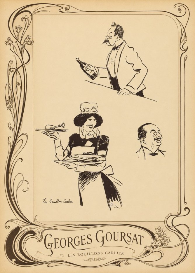 Georges Goursat Les Bouillons Carlier I No5 - Póster