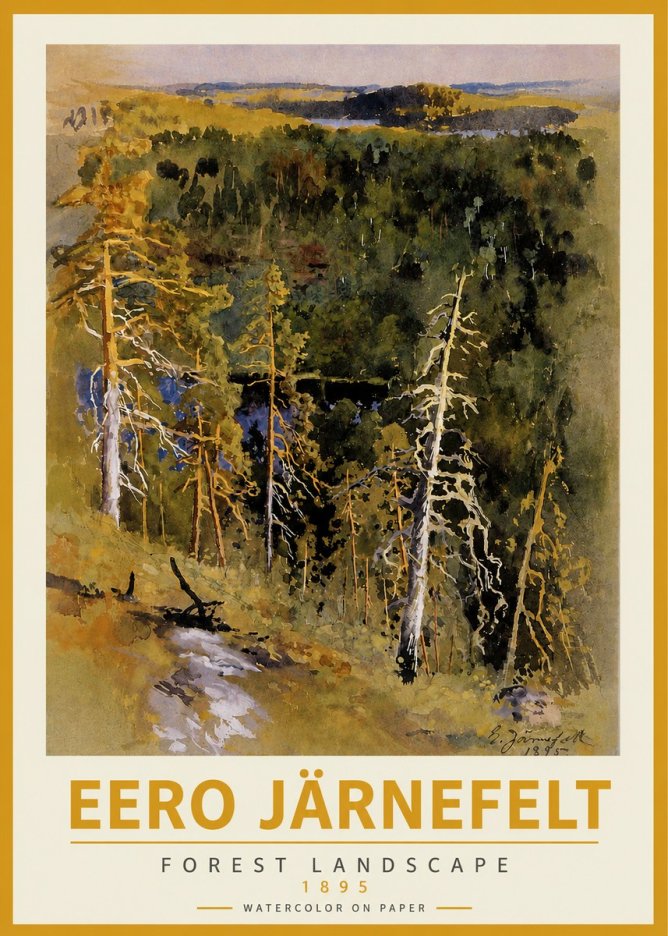 Eero Järnefelt Forest Landscape II No3 - Póster