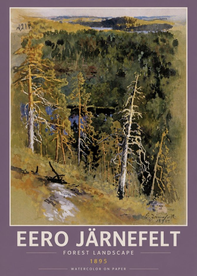 Eero Järnefelt Forest Landscape II No4 - Póster