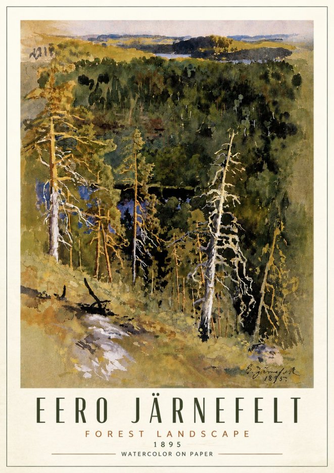 Eero Järnefelt Forest Landscape II No6 - Póster