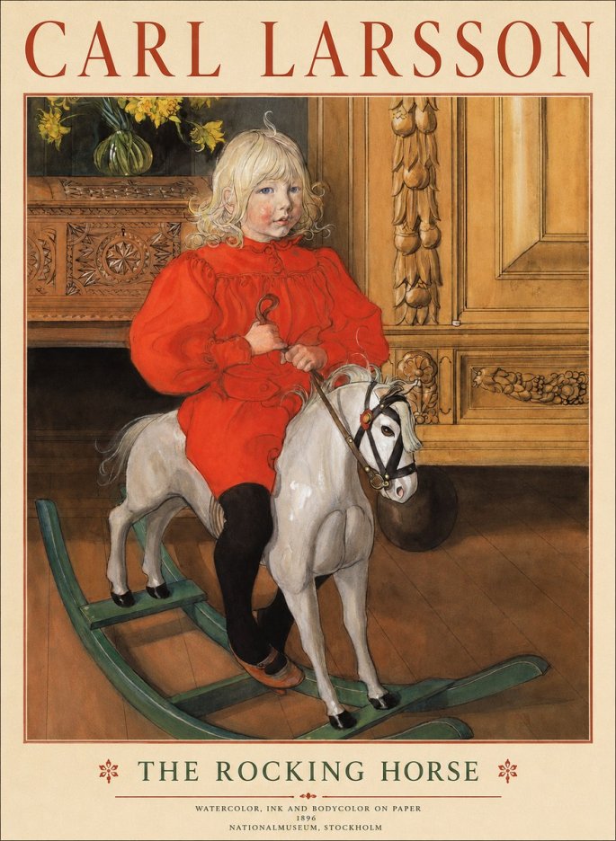 Carl Larsson The Rocking Horse No1 - Póster