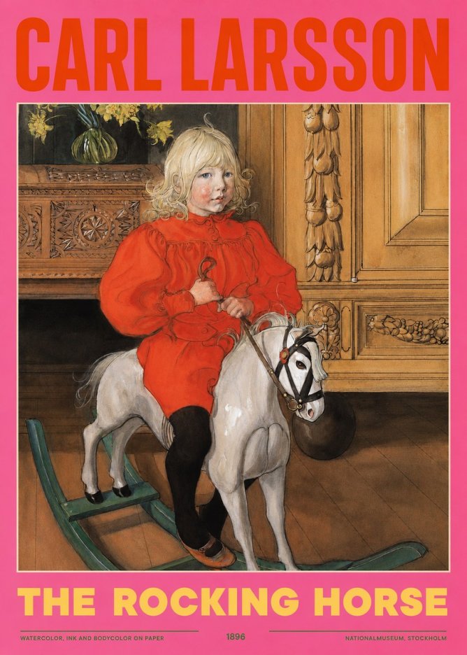 Carl Larsson The Rocking Horse No2 - Póster