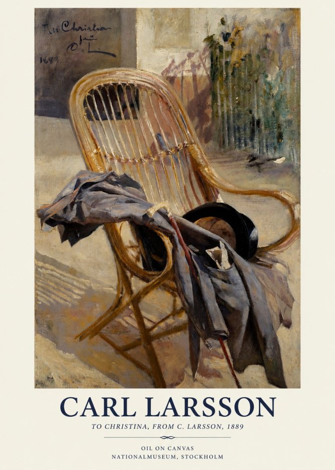 Carl Larsson To Christina, from C. Larsson, 1889 No1 - Póster