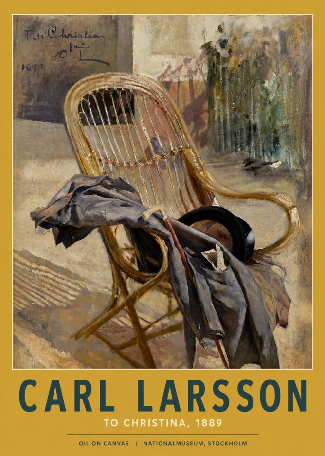 Carl Larsson To Christina, from C. Larsson, 1889 No3 - Póster