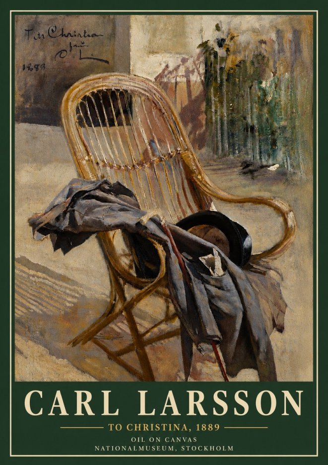 Carl Larsson To Christina, from C. Larsson, 1889 No5 - Póster
