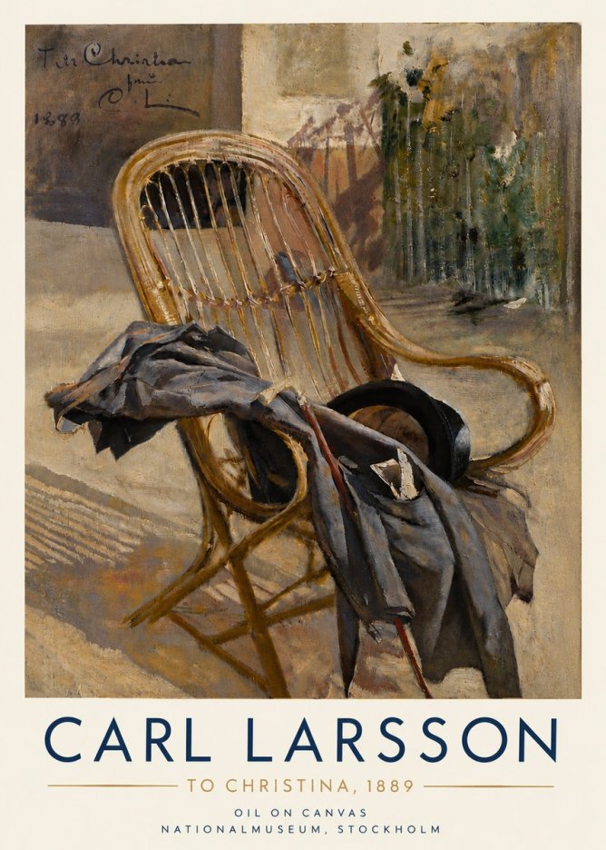 Carl Larsson To Christina, from C. Larsson, 1889 No6 - Póster