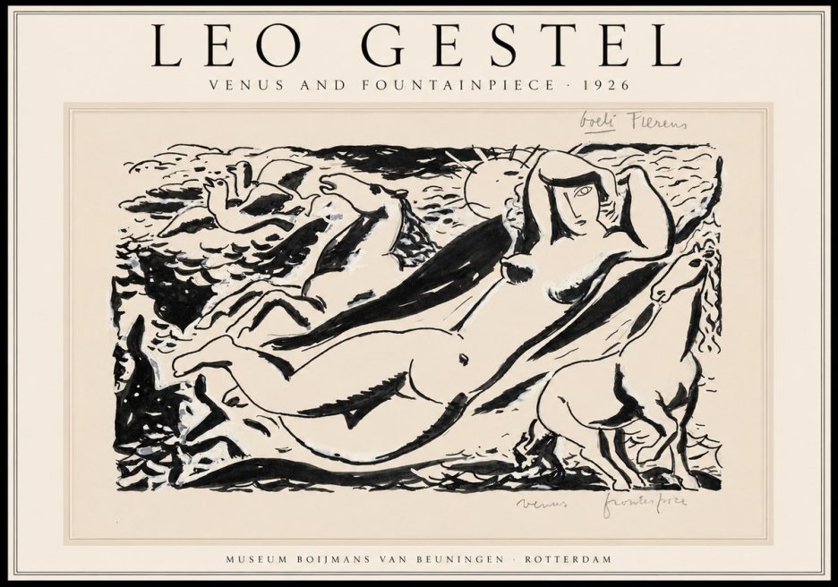 Leo Gestel Venus and Fountainpiece No1 - Póster