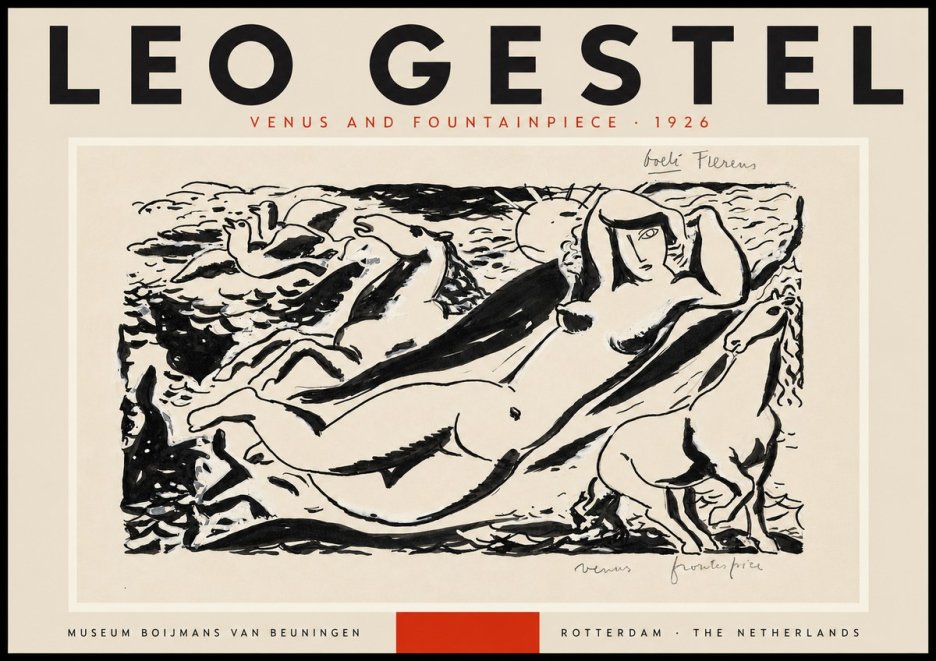 Leo Gestel Venus and Fountainpiece No3 - Póster