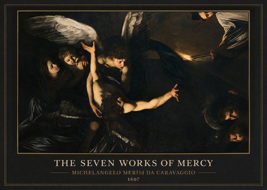 Michelangelo Merisi da Caravaggio The Seven Works of Mercy II No1 - Póster