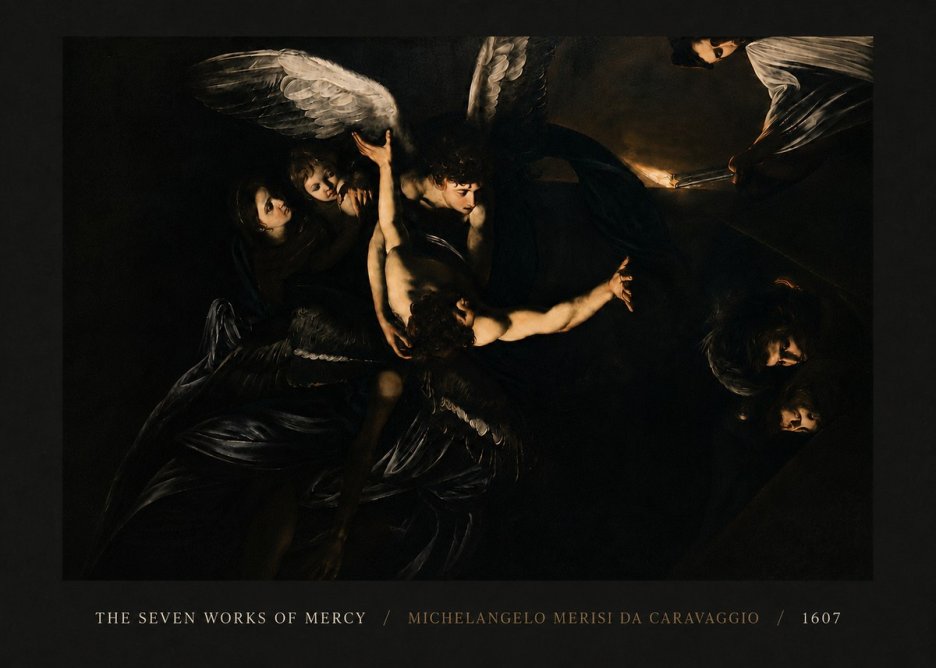 Michelangelo Merisi da Caravaggio The Seven Works of Mercy II No4 - Póster