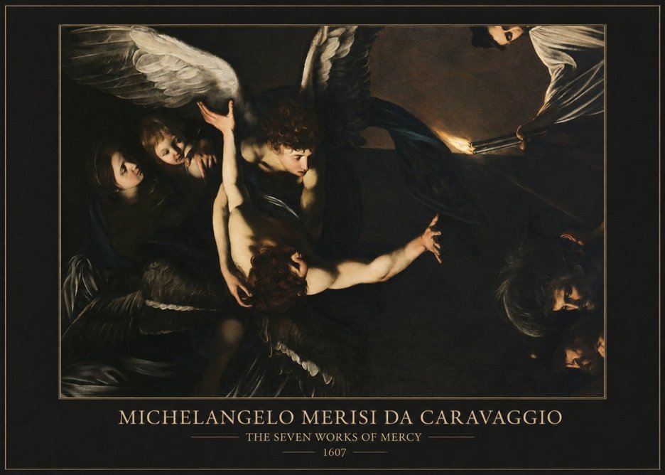 Michelangelo Merisi da Caravaggio The Seven Works of Mercy II No6 - Póster