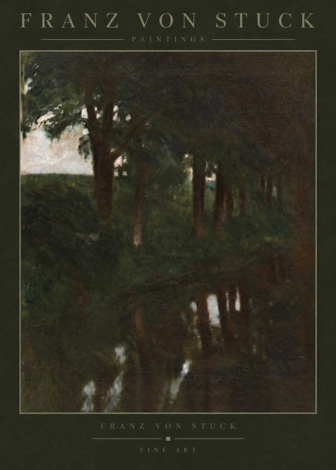 Franz von Stuck Woodland Reflections No5 - Póster