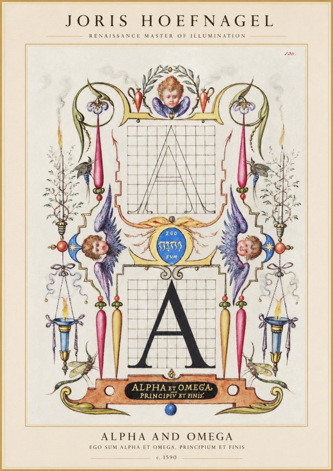 Joris Hoefnagel Alpha and Omega No1 - Póster