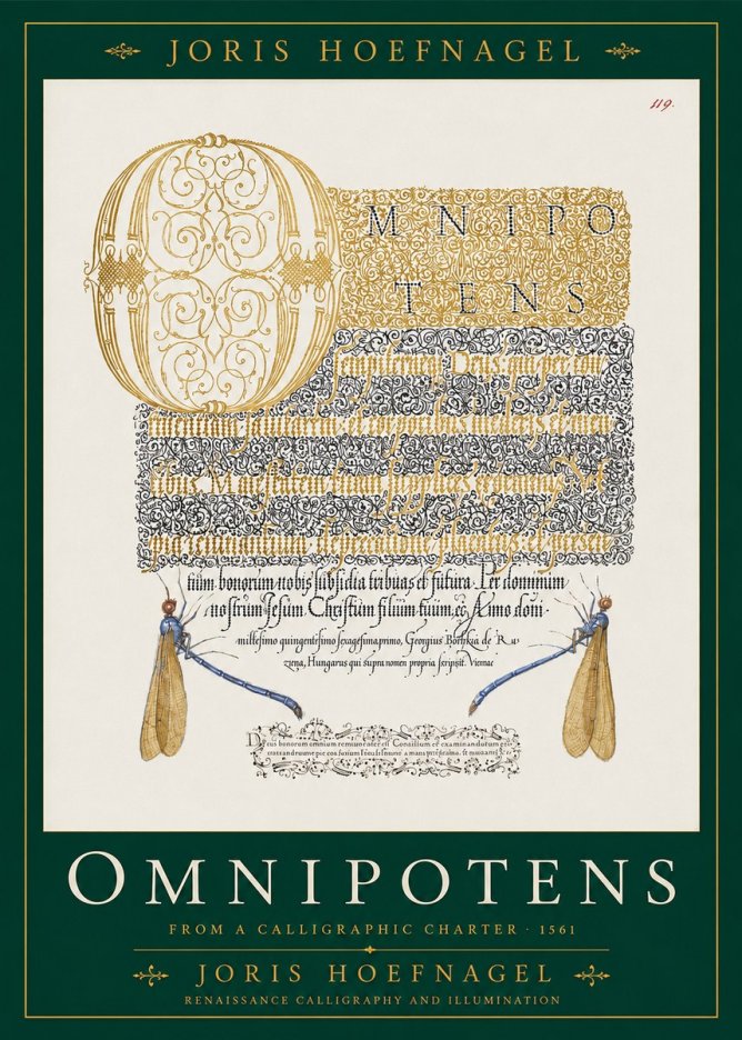 Joris Hoefnagel Omnipotens No2 - Póster