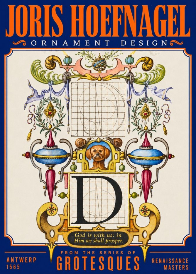 Joris Hoefnagel Illuminated Initial 'D' No3 - Póster
