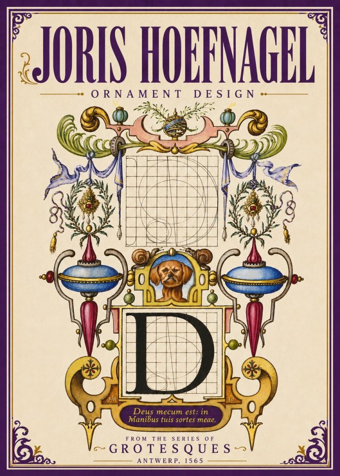 Joris Hoefnagel Illuminated Initial 'D' No5 - Póster