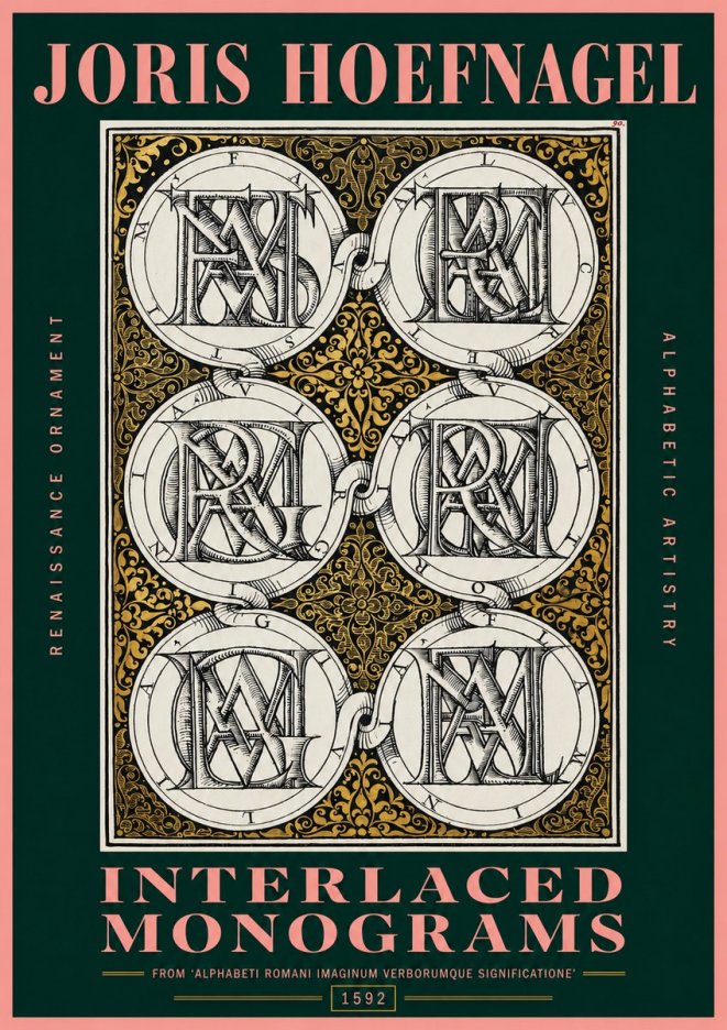 Joris Hoefnagel Interlaced Monograms No2 - Póster