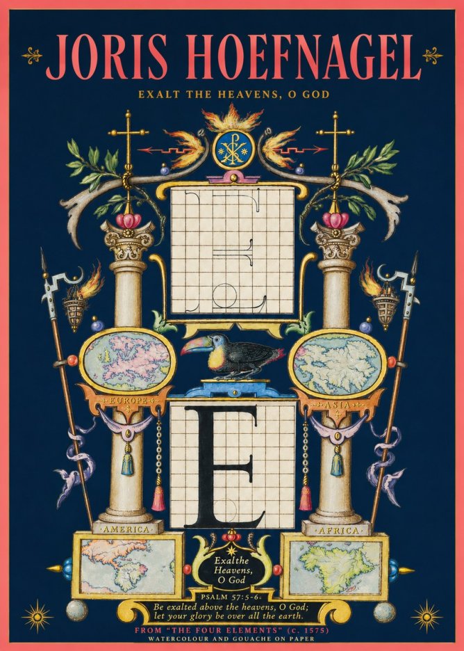 Joris Hoefnagel Exalt the Heavens, O God No2 - Póster