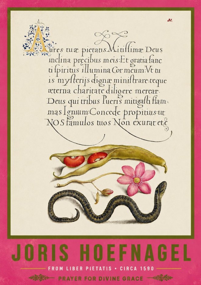 Joris Hoefnagel Prayer for Divine Grace No4 - Póster