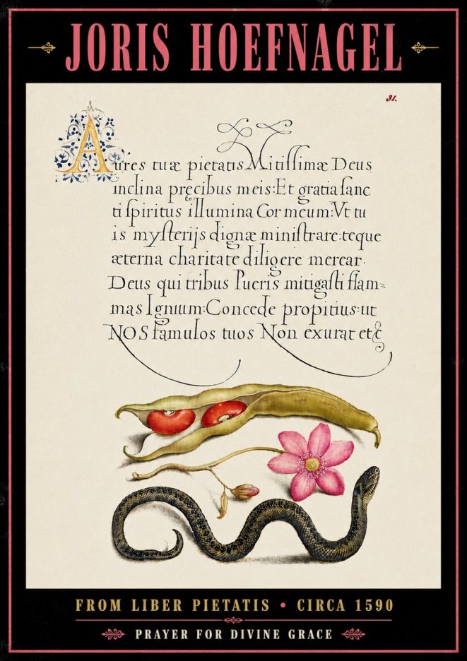 Joris Hoefnagel Prayer for Divine Grace No6 - Póster