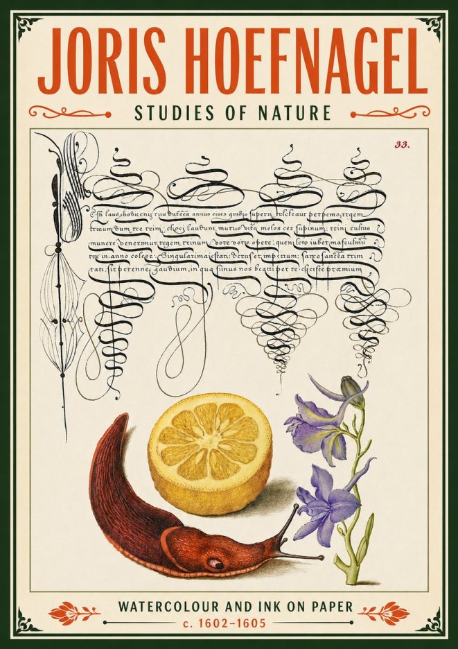 Joris Hoefnagel Studies of Nature No6 - Póster