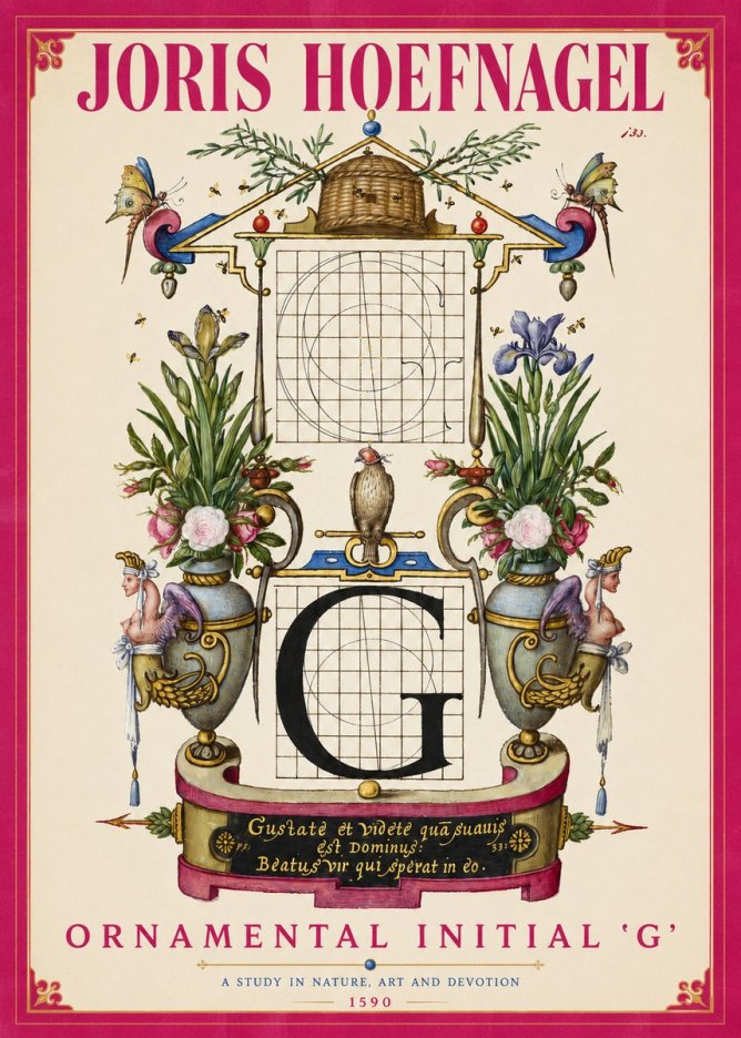 Joris Hoefnagel Ornamental Initial 'G' No2 - Póster