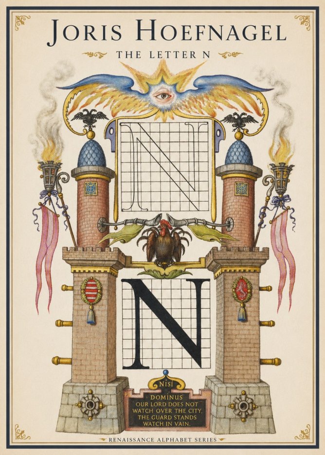 Joris Hoefnagel The Letter N No1 - Póster