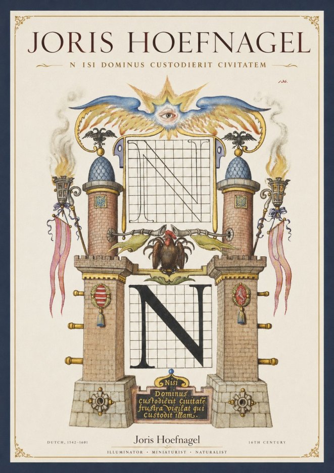 Joris Hoefnagel The Letter N No2 - Póster