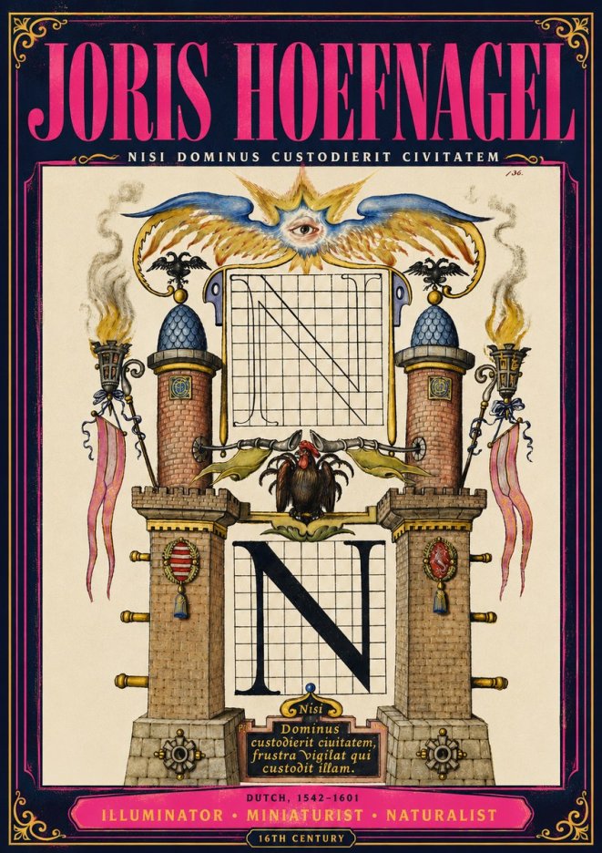 Joris Hoefnagel The Letter N No4 - Póster