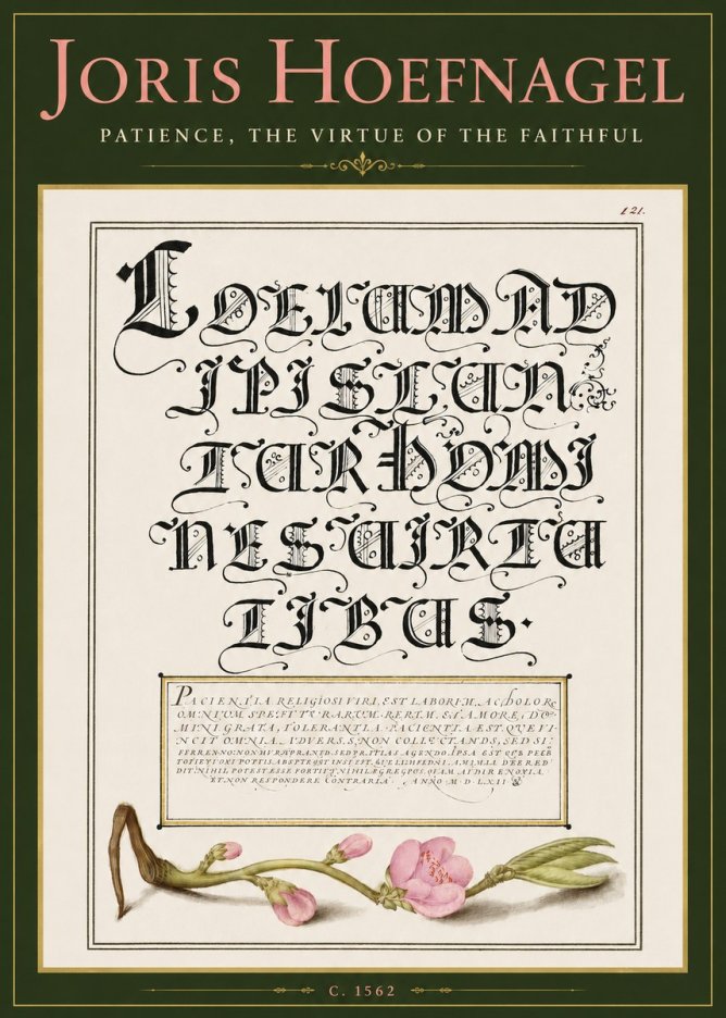 Joris Hoefnagel Calligraphic Alphabet from a Book of Lettering No5 - Póster