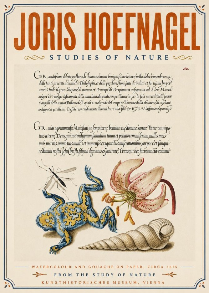 Joris Hoefnagel From the Study of Nature No6 - Póster