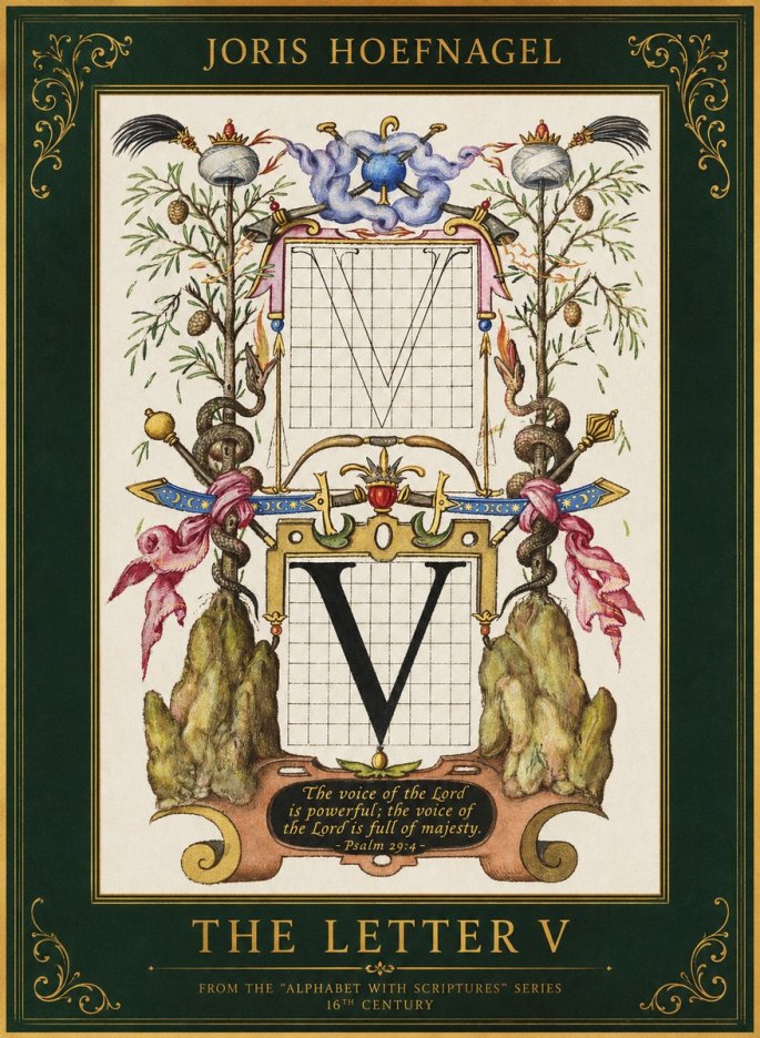Joris Hoefnagel The Letter V No1 - Póster