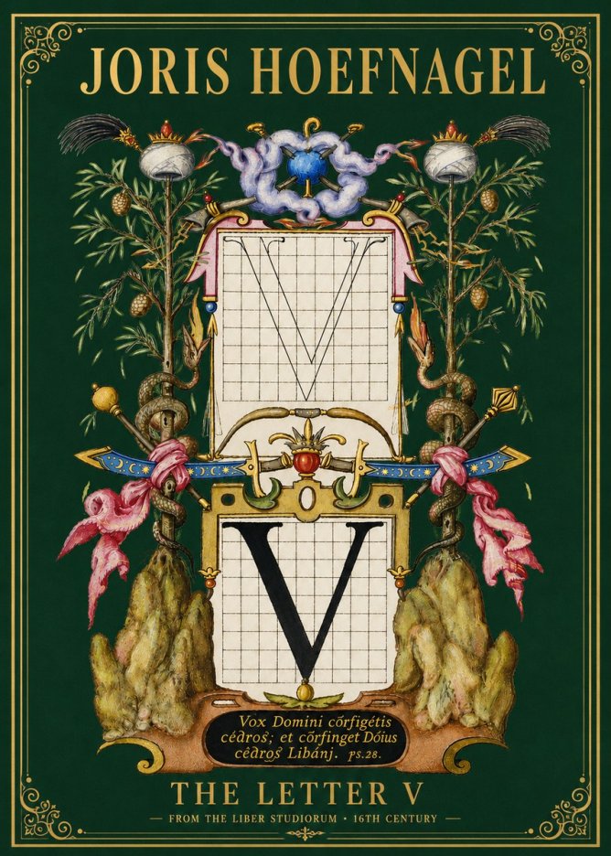 Joris Hoefnagel The Letter V No5 - Póster