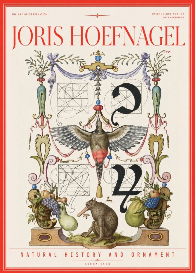 Joris Hoefnagel Study of Nature and Ornament No3 - Póster