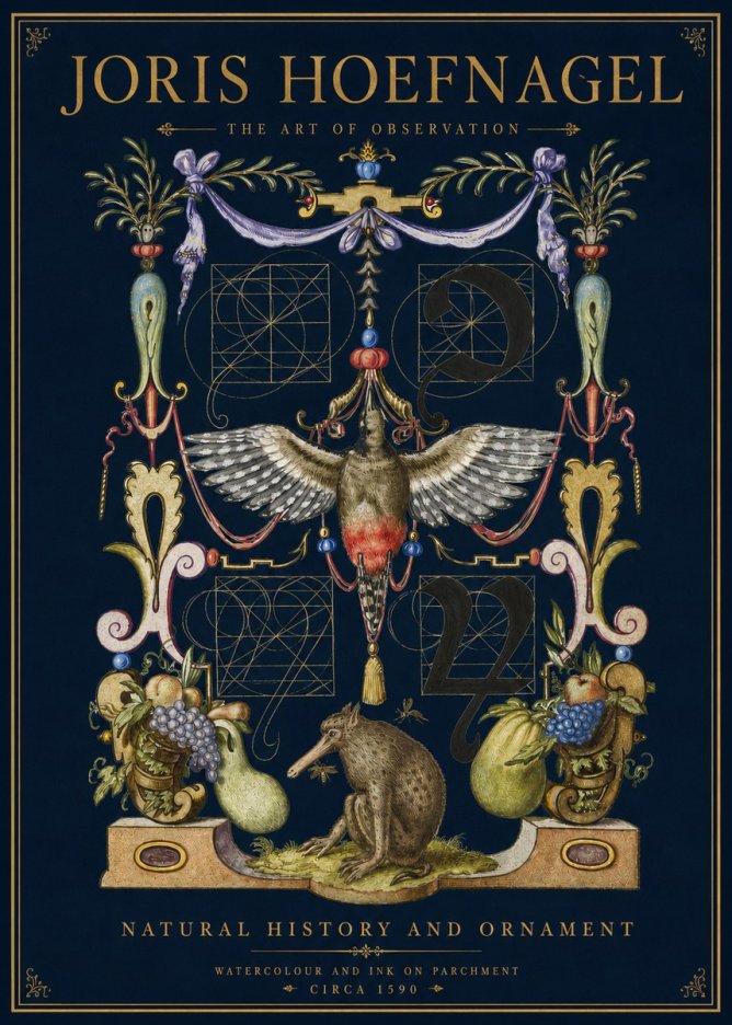 Joris Hoefnagel Study of Nature and Ornament No5 - Póster