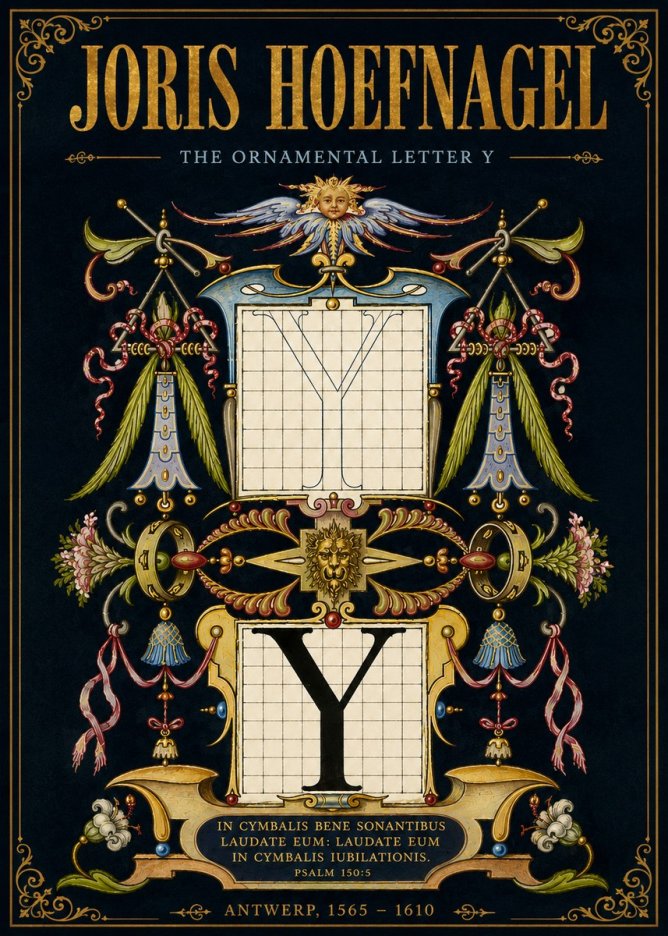 Joris Hoefnagel The Ornamental Letter Y No6 - Póster