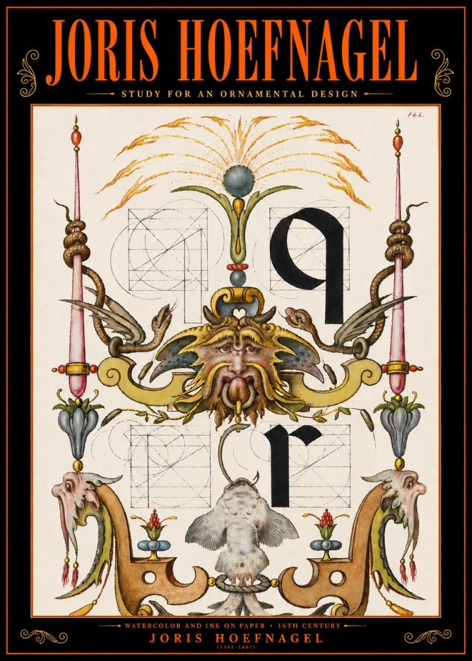 Joris Hoefnagel Ornamental Design I No5 - Póster