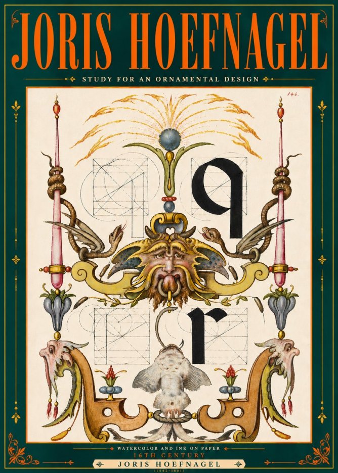 Joris Hoefnagel Ornamental Design I No6 - Póster